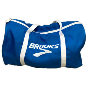 Vintage Brooks - Runners Gym Duffle Bag Blue Canvas Nylon Zippered Tote